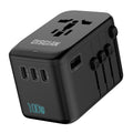 DISGIAN 100W GaN Universal Travel Adapter, 4-Port USB-C & USB-A Fast Charging International Travel Plug for Laptop Phone, Worldwide Wall Charger for EU US UK JP AU