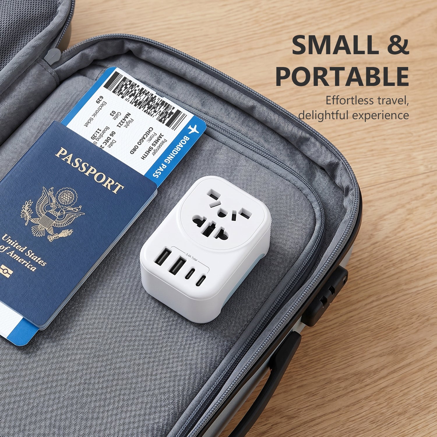 DISGIAN AU Travel Adapter,EU/UK/USA/JP China Italy to AU/NZ Outlet Power Adaptor with 2 USB-C and 2USB-A Port.Portable World to Australia Plug Adapter Compatible with US, UK, EU, JP,CN Plug