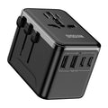 DISGIAN Universal Travel Adapter, 2 USB-C & 2 USB-A Fast Charging Wall Charger, Worldwide Plug for USA, Japan, UK, EU